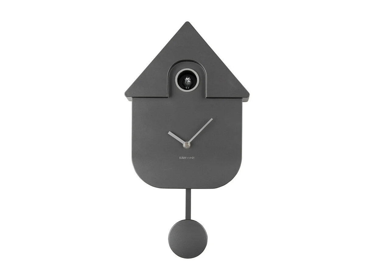 Horloge Coucou moderne H40cm Gris foncé  Present Time