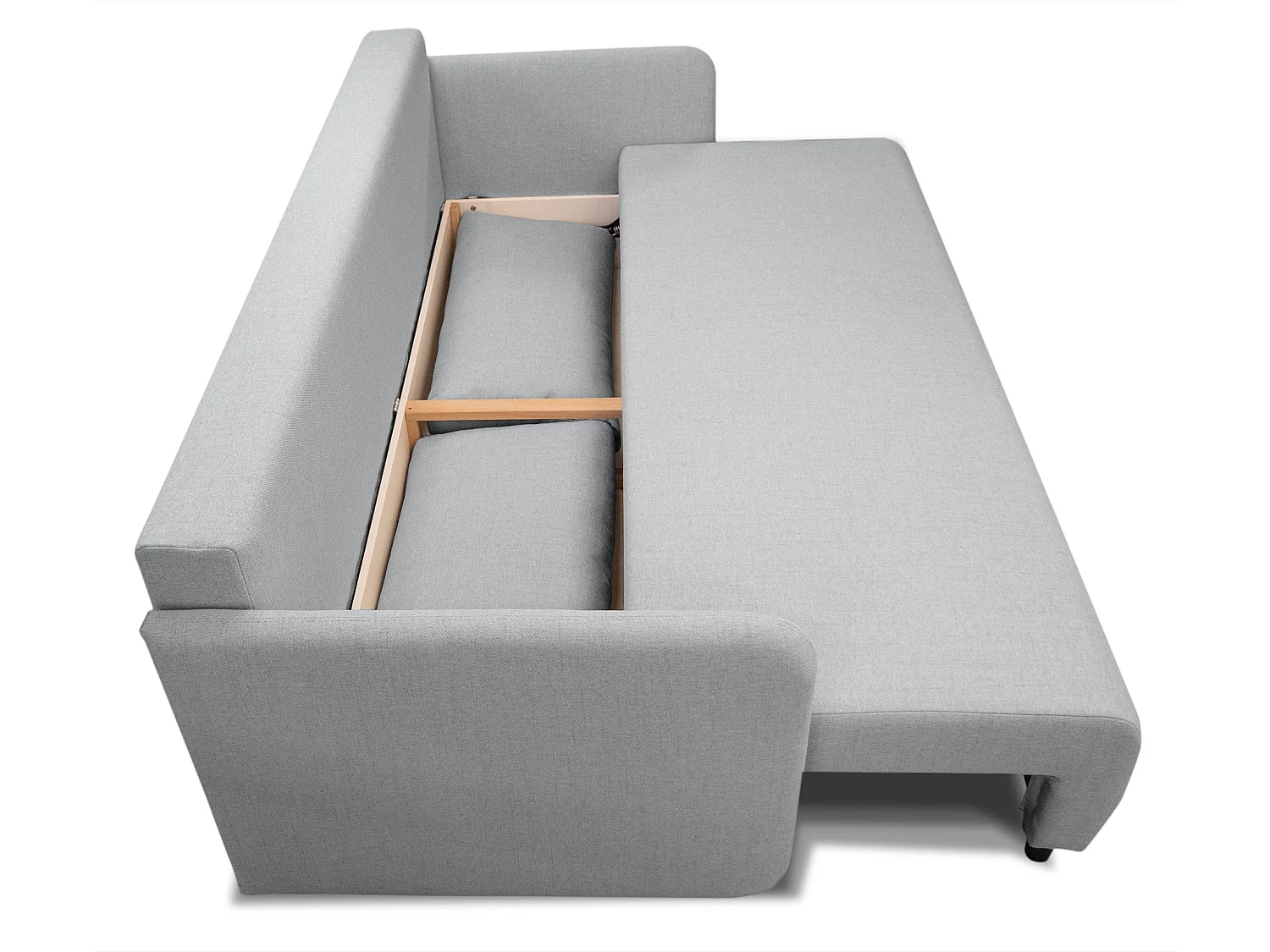 Canapé convertible 3 places - gris clair - ANVIO