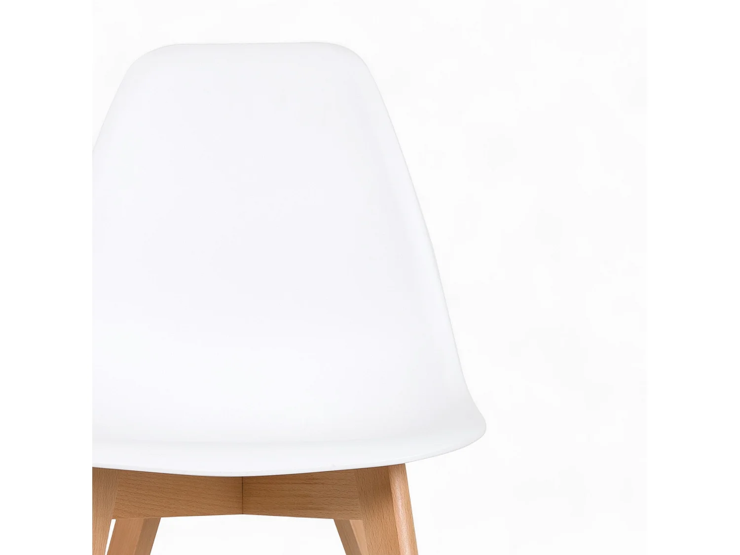 Pack 4 chaises gris clair et blanches - Skandi