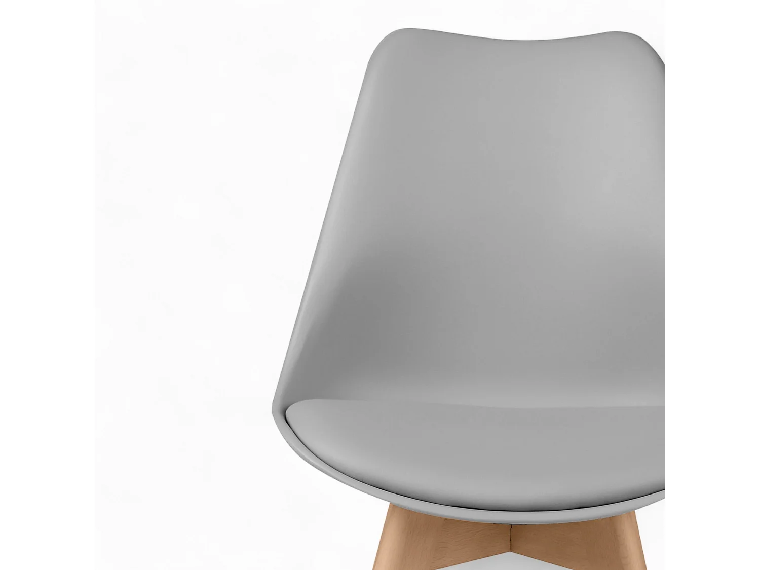 Pack 4 chaises gris clair et blanches - Skandi