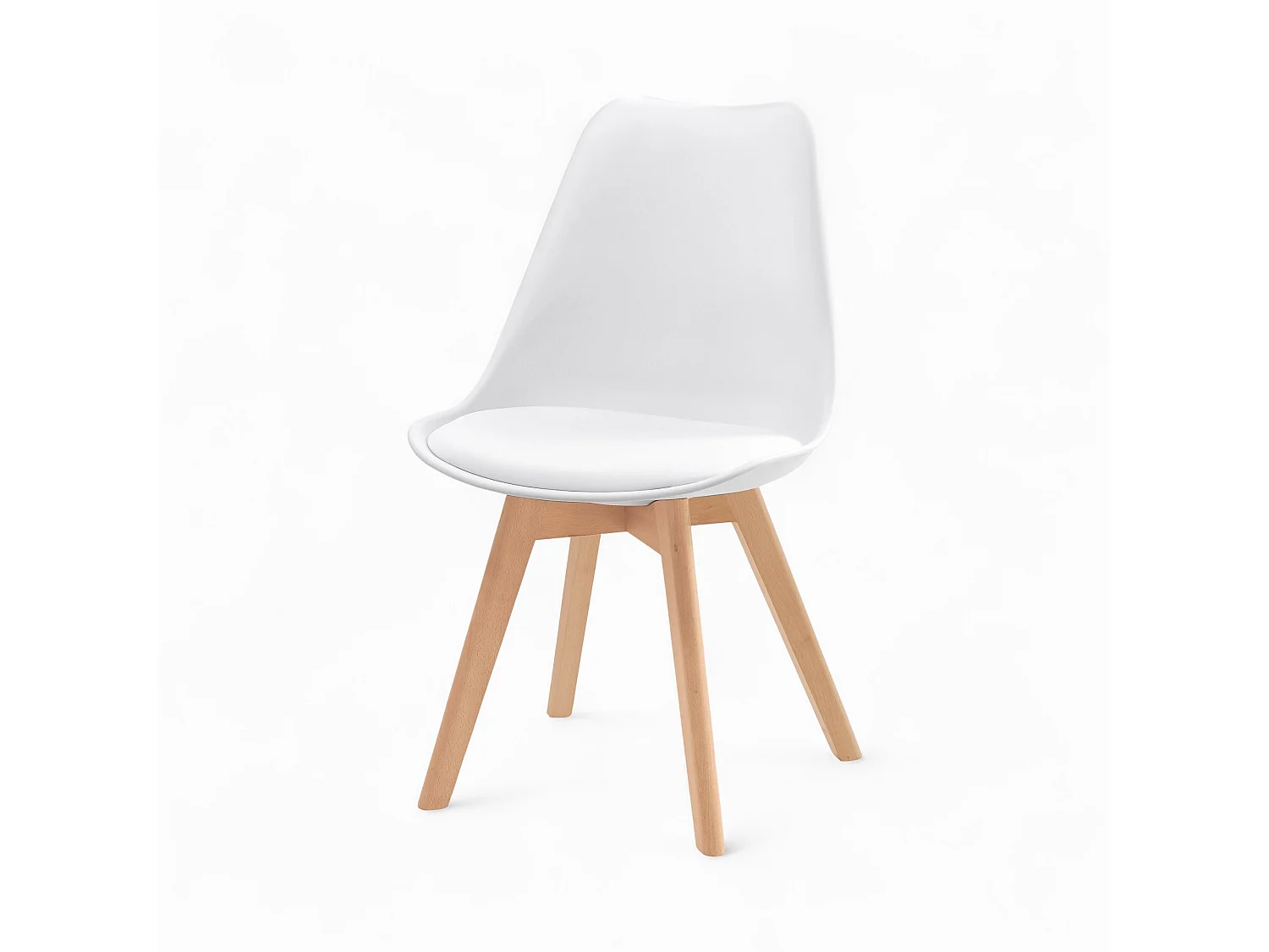Pack 4 chaises gris clair et blanches - Skandi