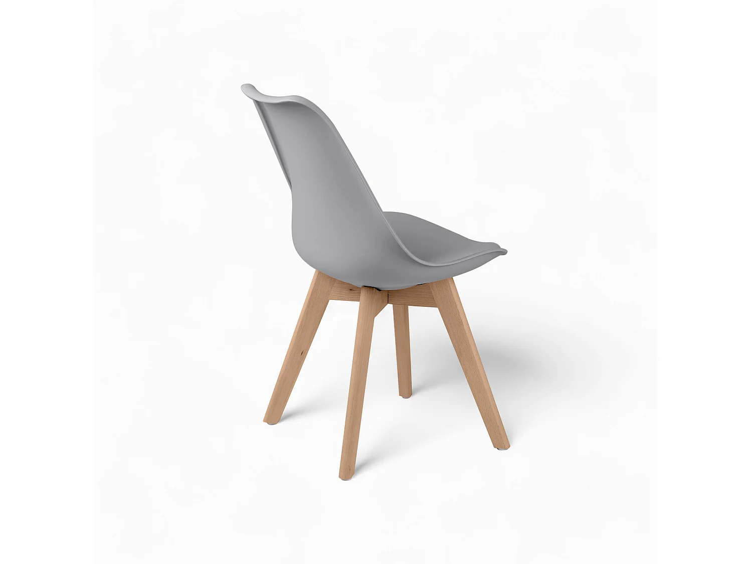 Pack 4 chaises gris clair et blanches - Skandi