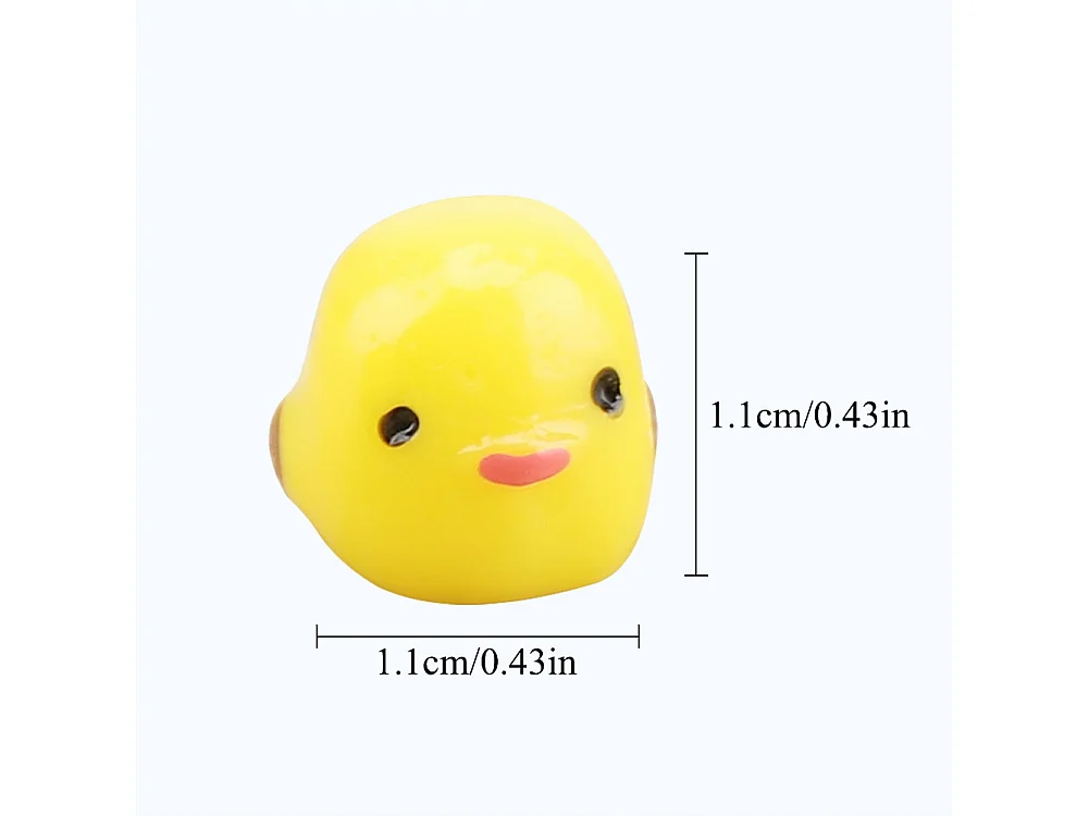 20 peças miniatura frango amarelo micro jardim paisagem ornamentos boneca casa decorações