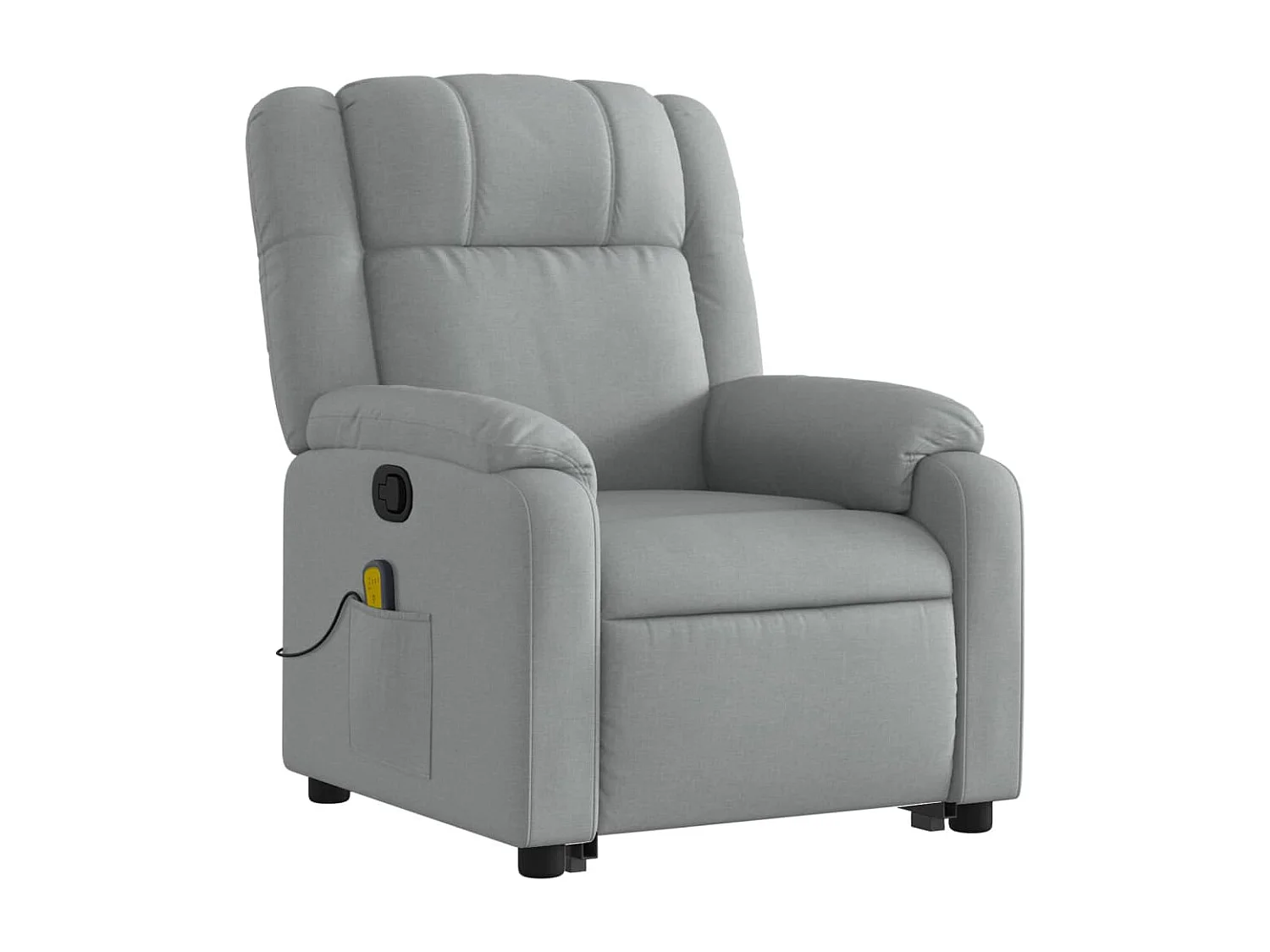 Fauteuil de massage inclinable Gris clair Tissu
