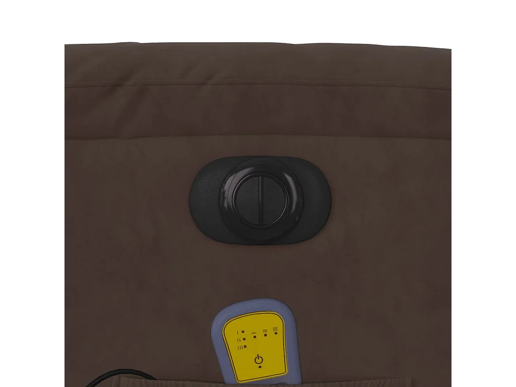 Poltrona a Rialzo Reclinabile Massaggiante Marrone Microfibra