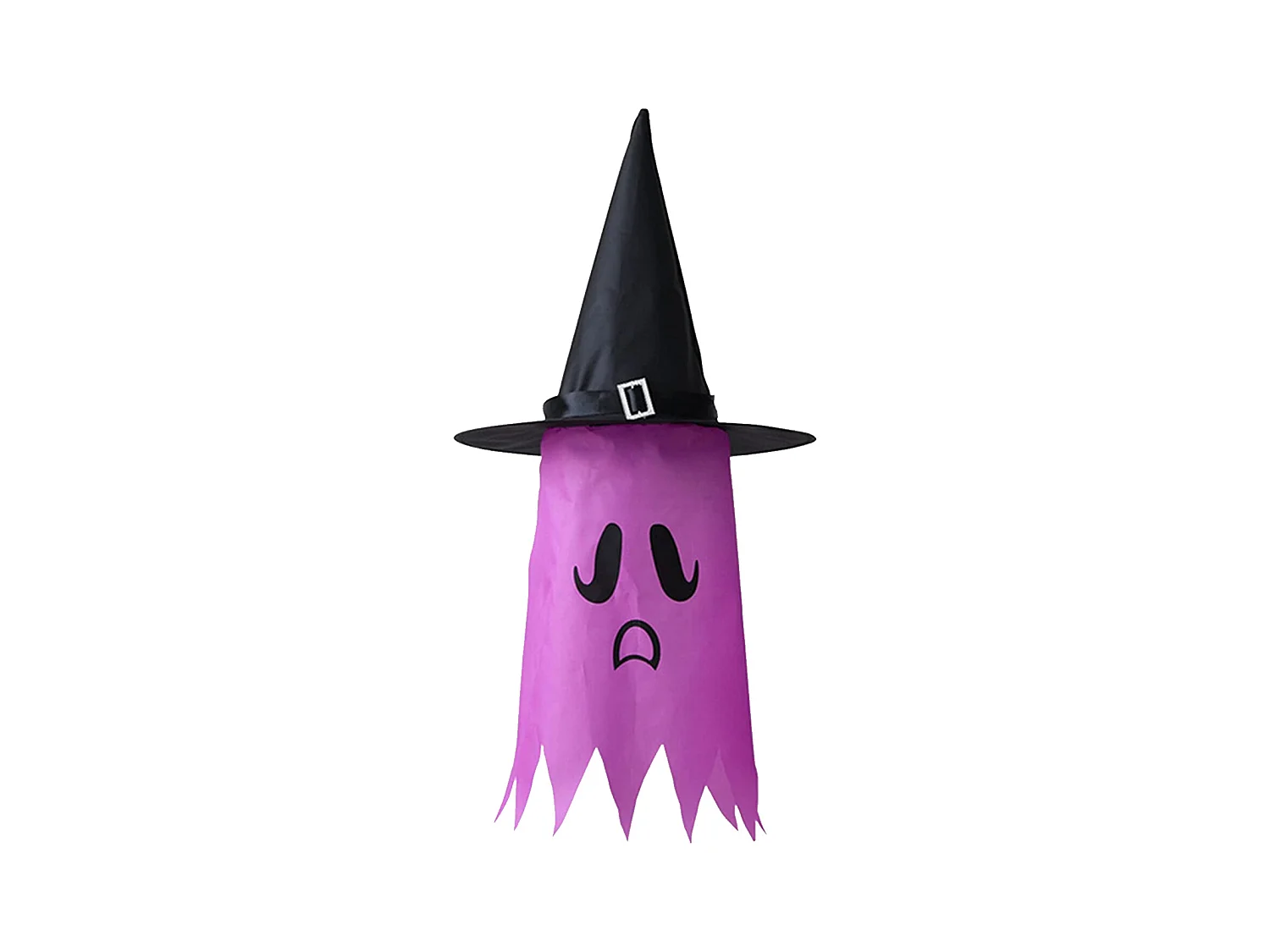 Chapeau lumineux décoratif d'Halloween avec visage en pleurs (violet)