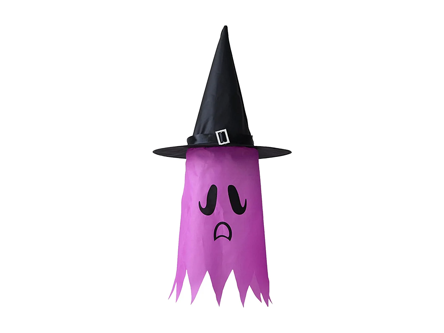 Chapeau lumineux décoratif d'Halloween avec visage en pleurs (violet)