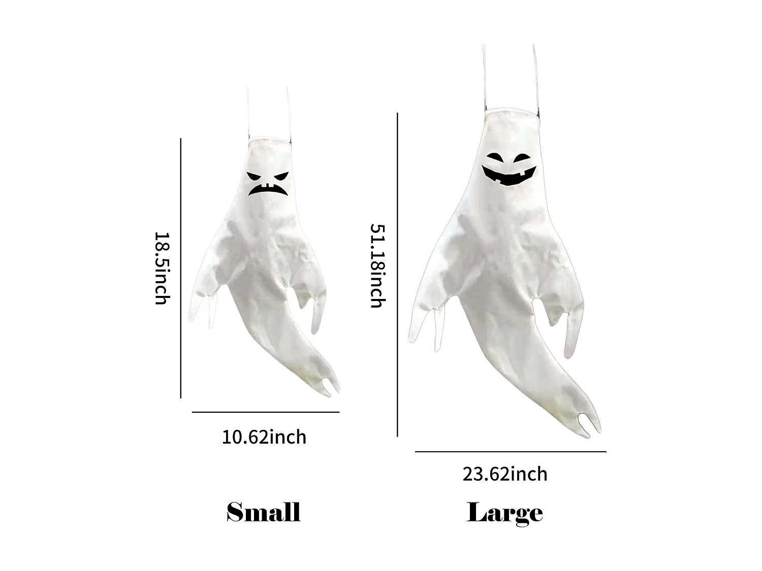 Groot lachend gezicht Halloween feestlocatie decoratie LED kleurrijke geest