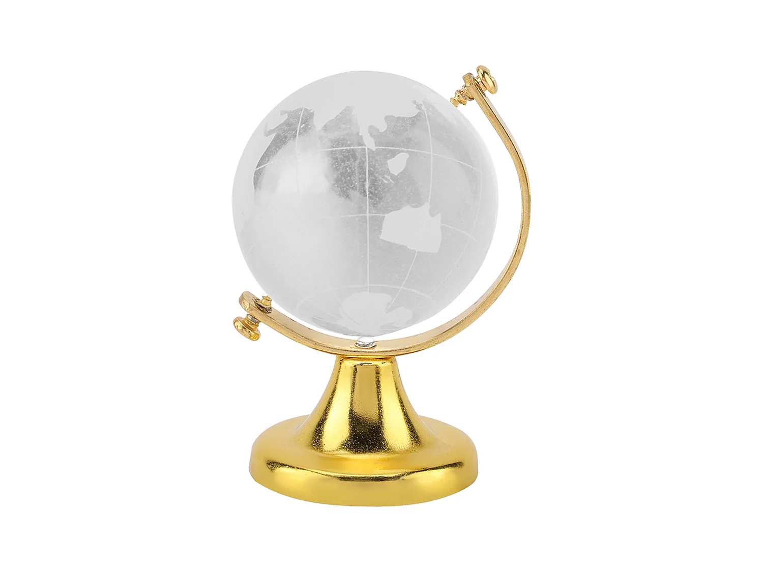 Globe terrestre rond, carte du monde, boule de cristal, décoration de maison, de bureau, cadeau (doré)