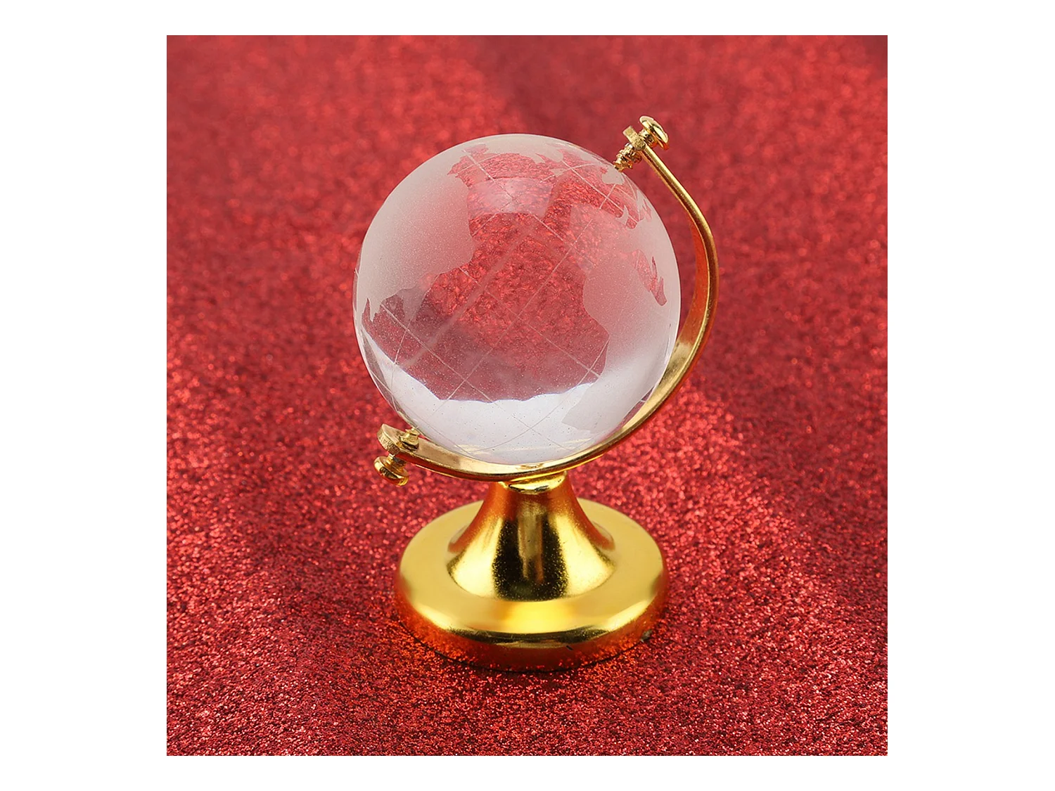 Globo terráqueo redondo con mapa del mundo, bola de cristal, decoración para el hogar y la oficina, regalo (dorado)