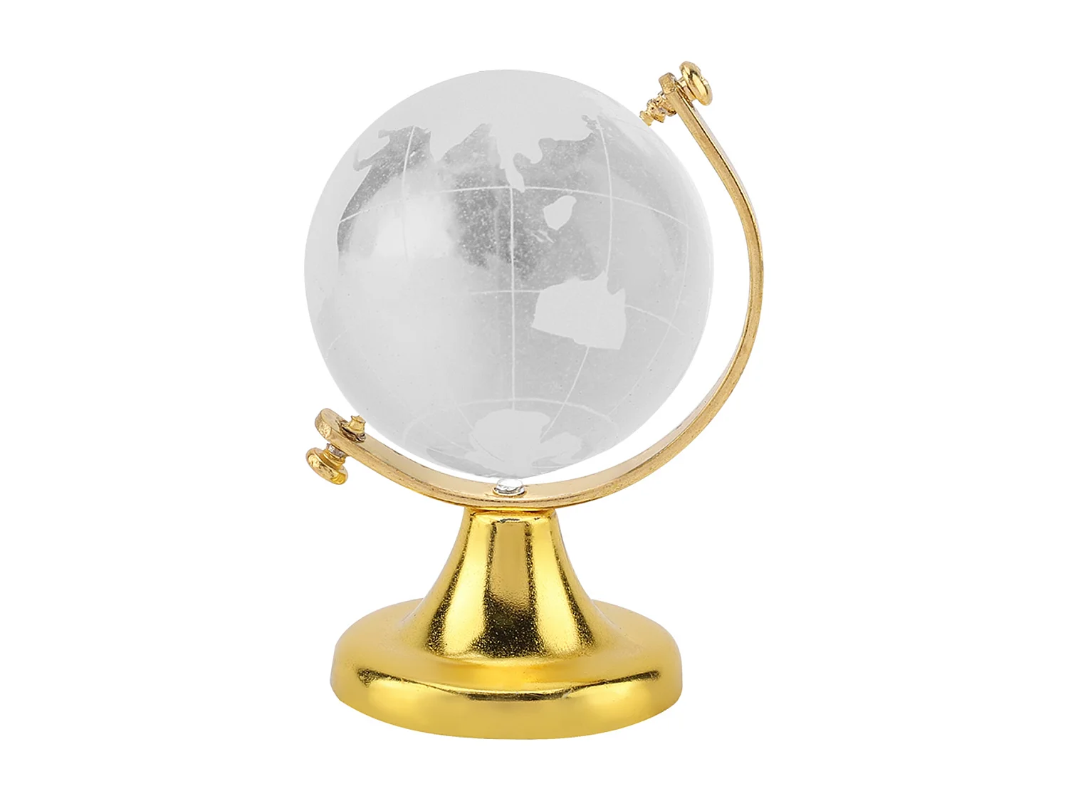 Globe terrestre rond, carte du monde, boule de cristal, décoration de maison, de bureau, cadeau (doré)