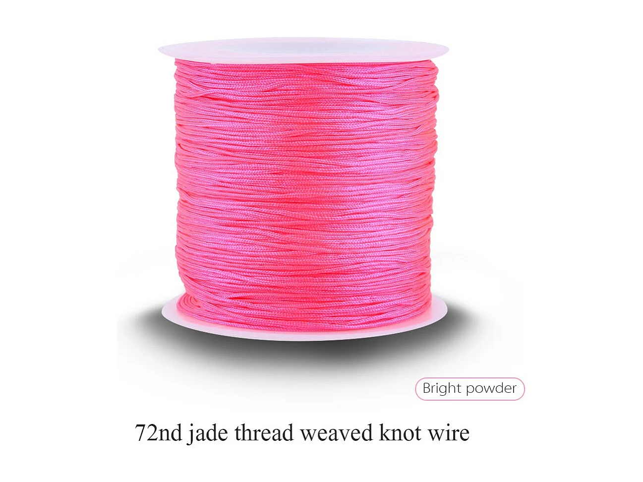 100M x 0,8mm Nylon Chinesische Knoten Schnur Rattail Makramee Thread String Shiny Rosa