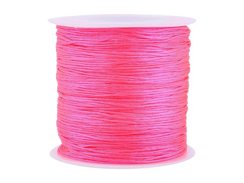 100M x 0.8mm Corda di nylon con nodo cinese, filo per macramè, rosa lucido