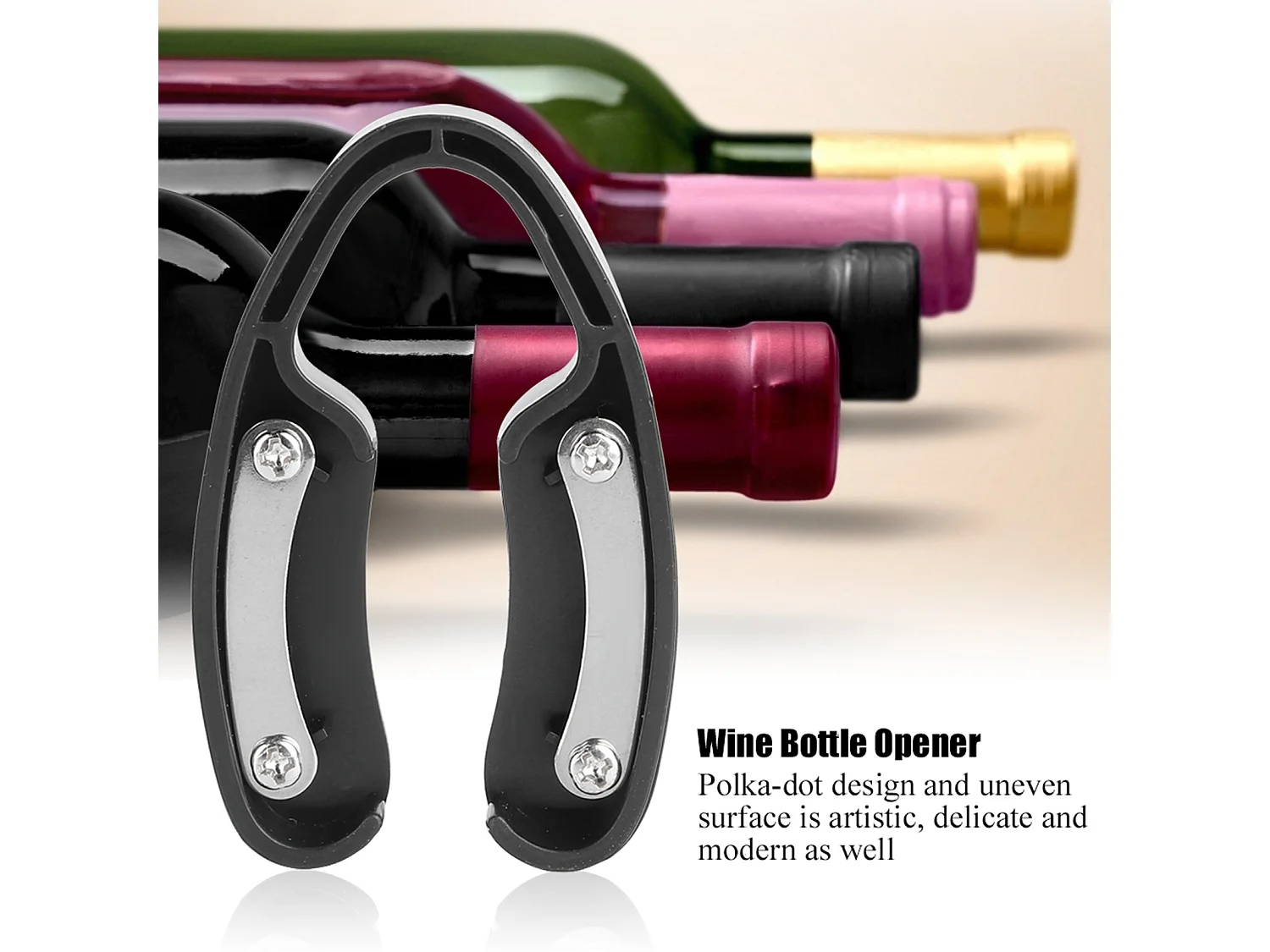 Apribottiglie per vino facile, lama per taglierina per carta stagnola per bottiglie di vino, apribottiglie per involucri di latta (nero)