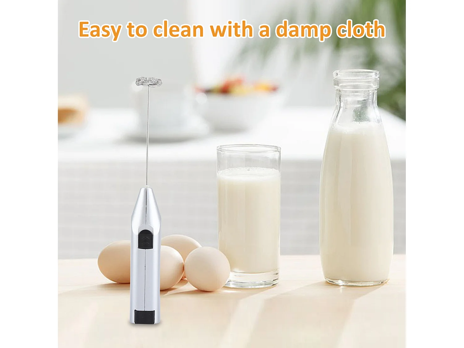 Batedor de ovos elétrico portátil doméstico, batedor de ovos, batedor de leite, espumador