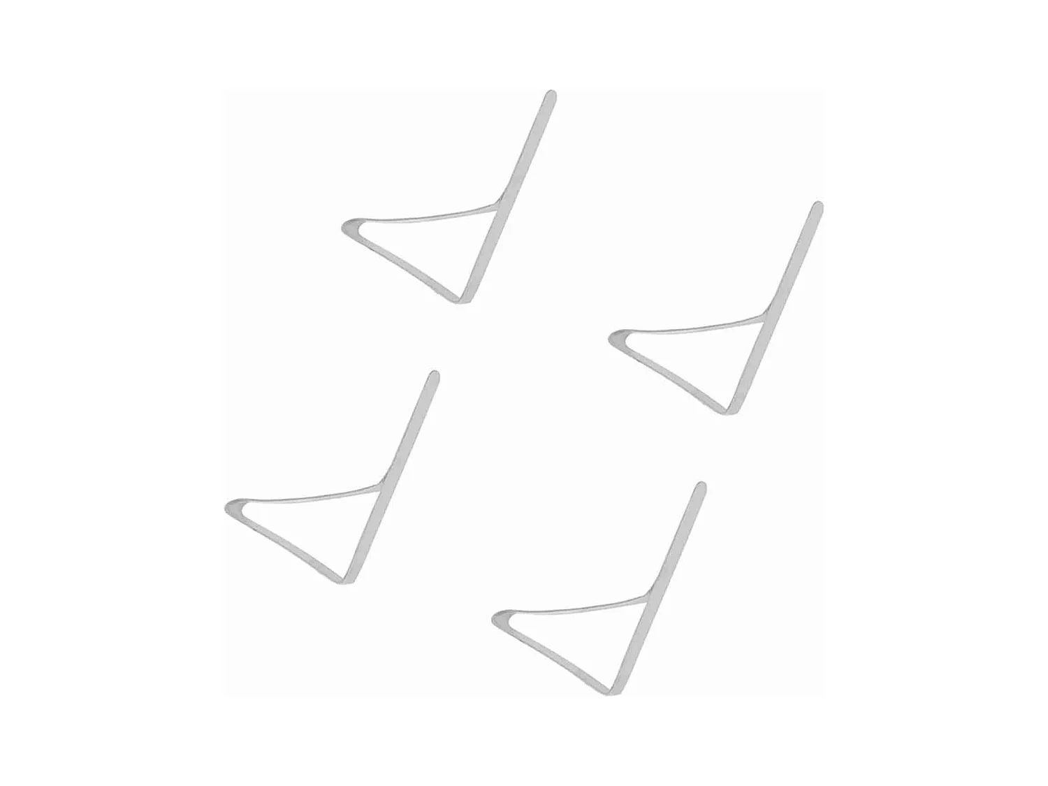 Lot de 4 grandes pinces pour nappes en acier inoxydable antidérapantes 10,5 x 7 cm