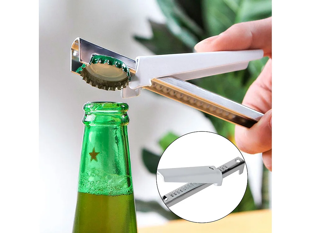 Apriscatole in acciaio inossidabile per uso alimentare Apribottiglie regolabile per aprire facilmente i coperchi delle bottiglie