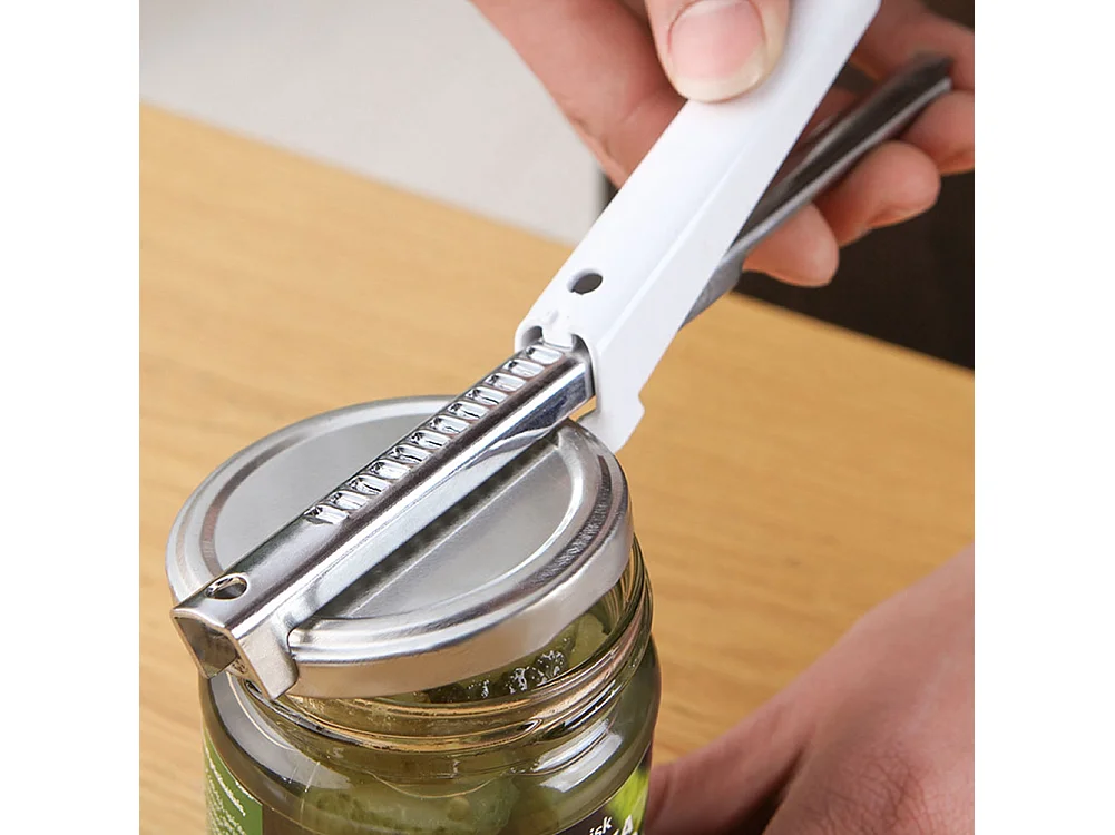 Apriscatole in acciaio inossidabile per uso alimentare Apribottiglie regolabile per aprire facilmente i coperchi delle bottiglie