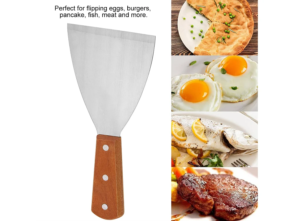 Spatule à steak en acier inoxydable antiadhésive résistante à la chaleur pour barbecue