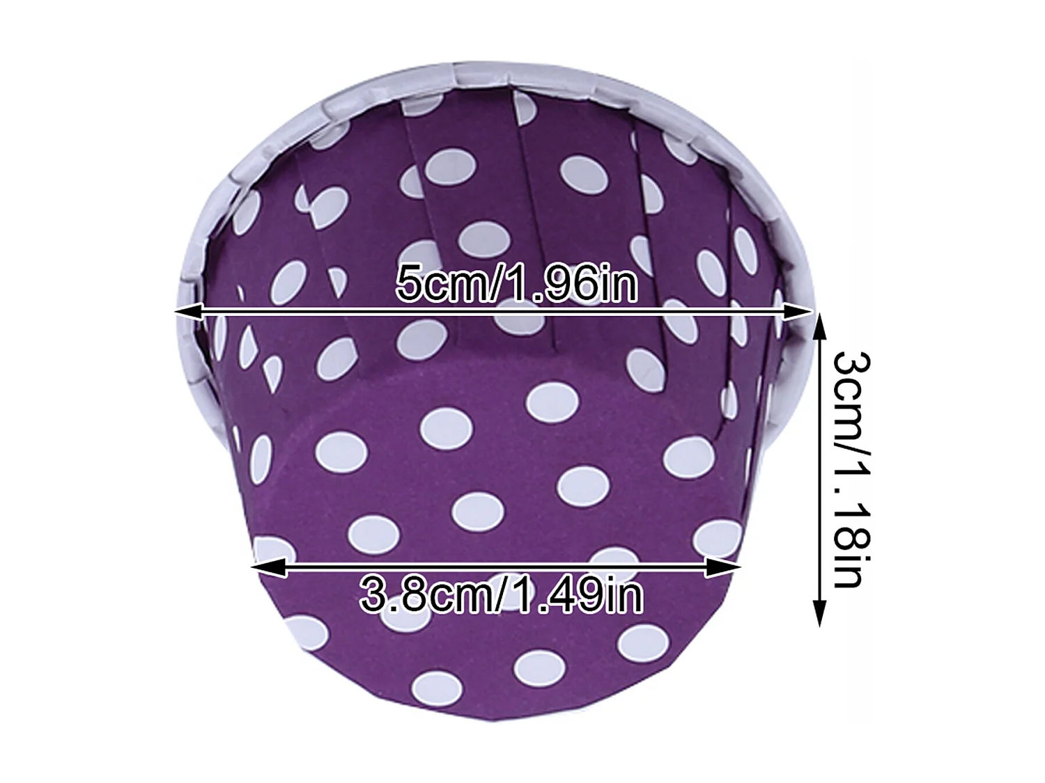 100 peças de papel para bolo, cupcake, forro, capa, muffin, copo de cozimento para festa, casamento, roxo