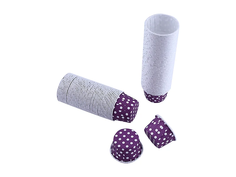 100 pezzi di carta per torte, cupcake, muffin, pirottini per feste, matrimoni, viola
