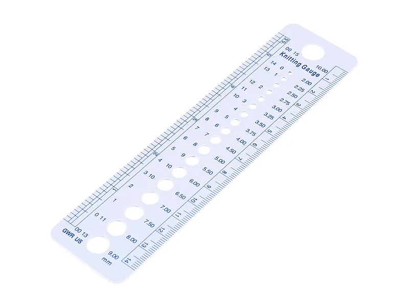 Plastic Breinaald Meter Liniaal Inch cm Naai Gereedschap Canada Maten 2-10mm