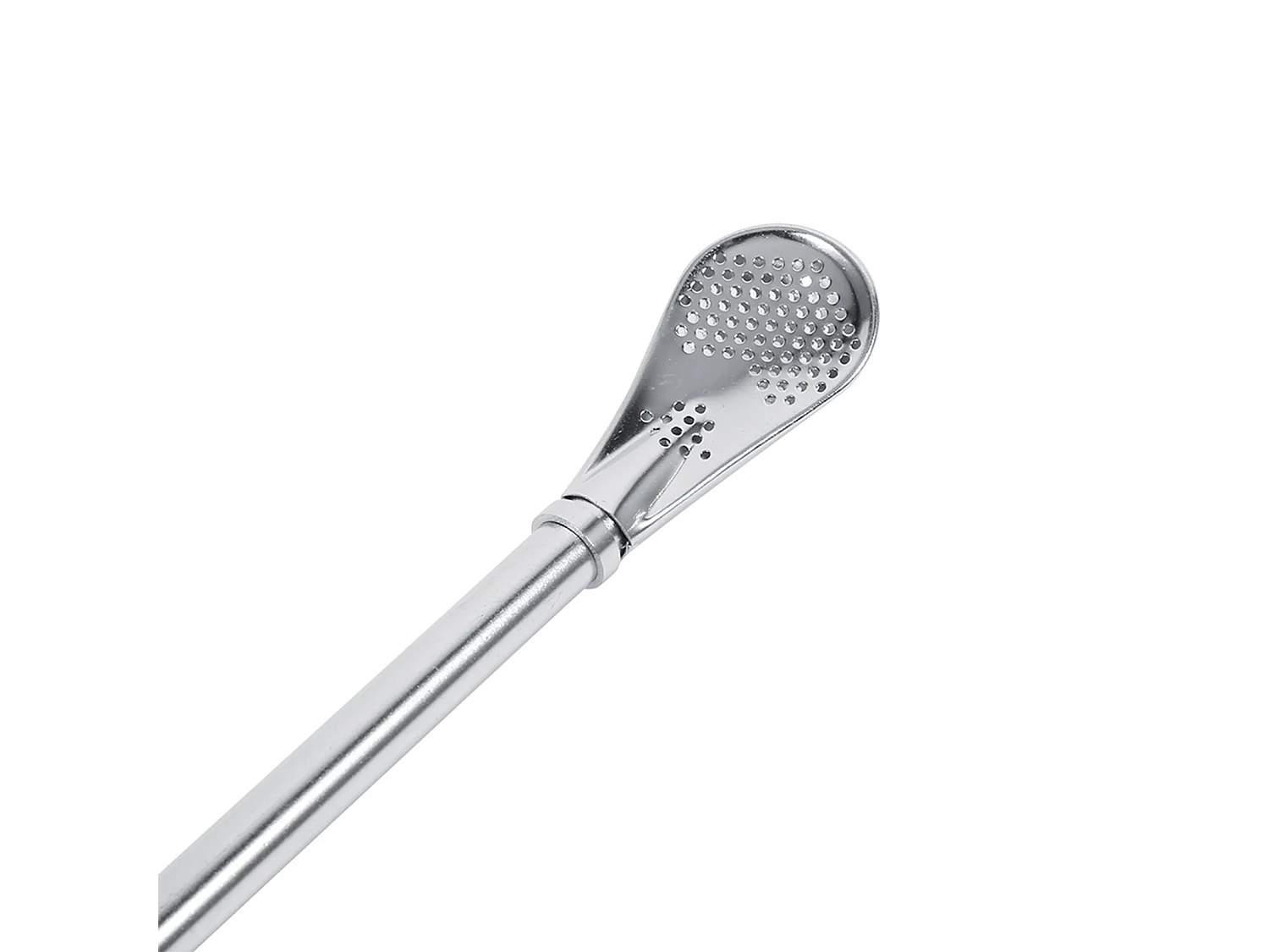 Zuverlässiger Edelstahl Yerba Mate Tee Kürbis Bombilla Trinkhalm gefiltert Löffel Silber