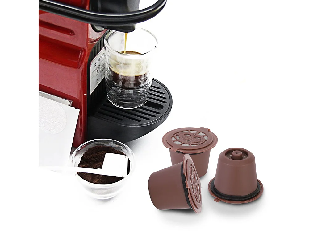 cápsulas de café reutilizables para el hogar, cápsulas rellenables con filtro, aptas para Nespres (café)