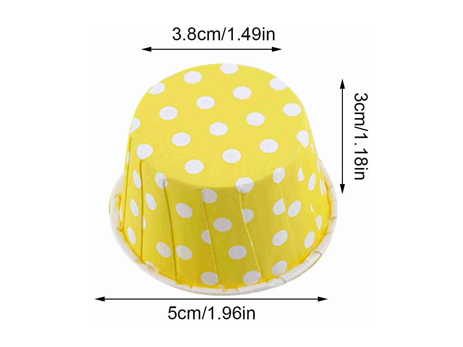 Lot de 100 caisses à cupcakes en papier pour muffins, pour fête, mariage, jaune