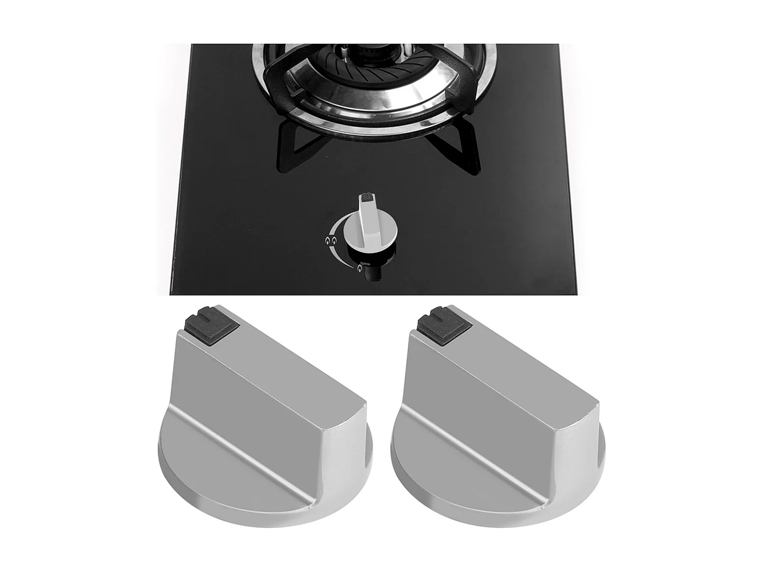 2 pezzi 6 mm in lega di zinco per cucina domestica manopole per fornelli a gas fornello forno piano cottura interruttore di controllo in metallo