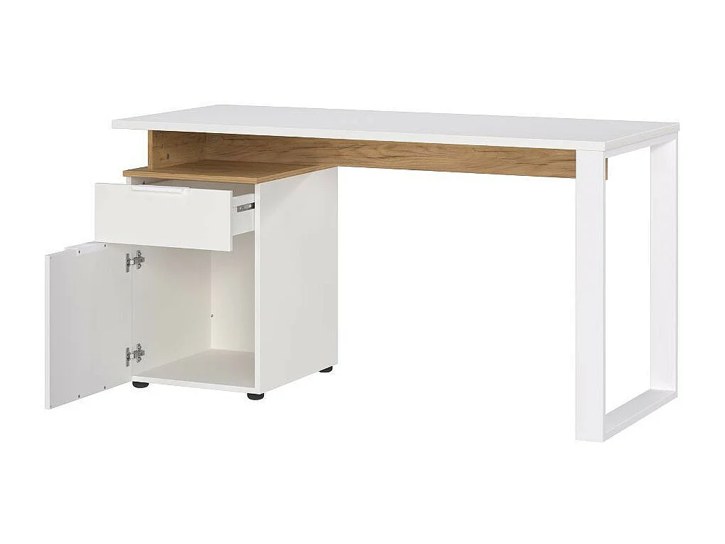 Escritorio recto con pedestal integrado 140 cm Estilo escandinavo Capi