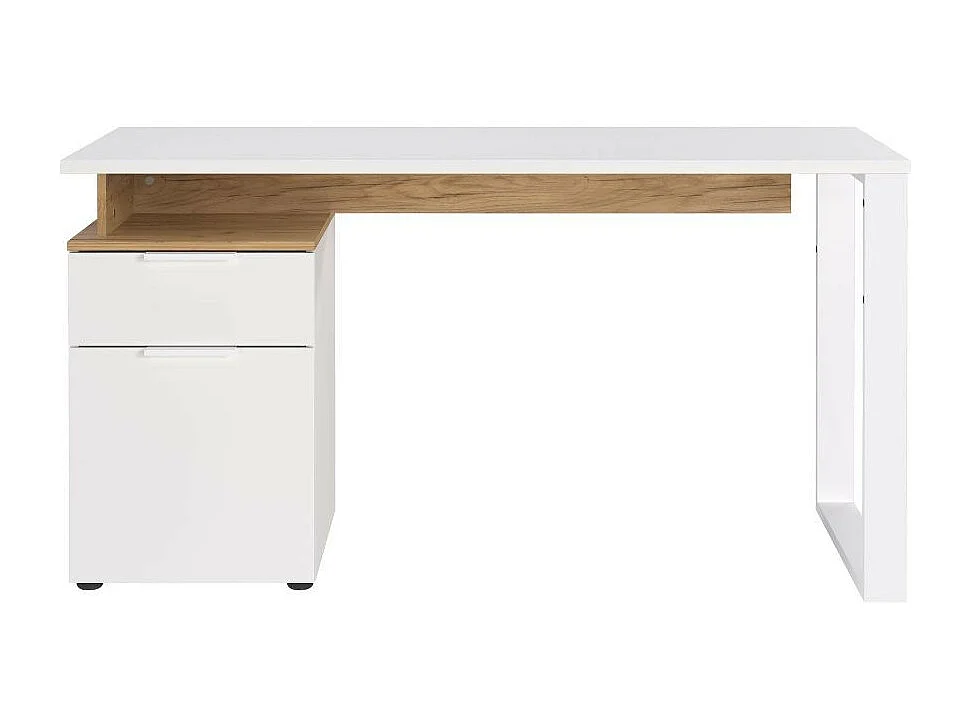 Scrivania dritta con piedistallo integrato 140 cm Stile scandinavo Capi