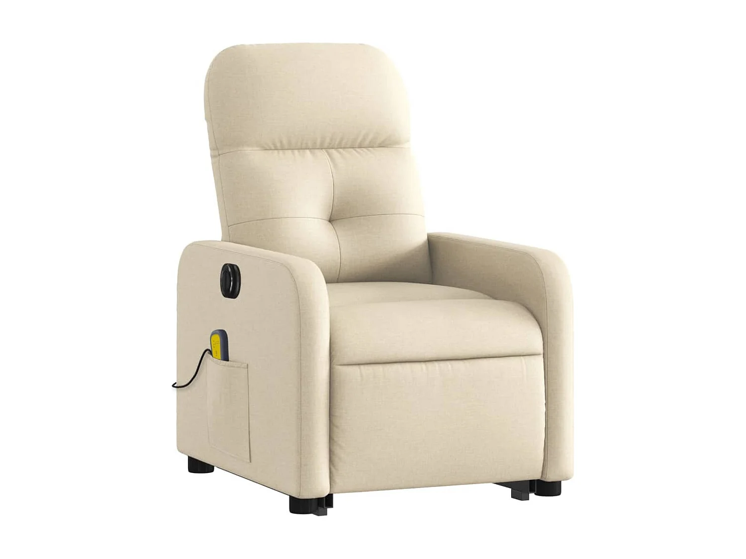 Fauteuil inclinable de massage électrique Crème Tissu