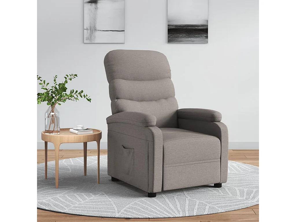 Fauteuil inclinable Taupe Tissu
