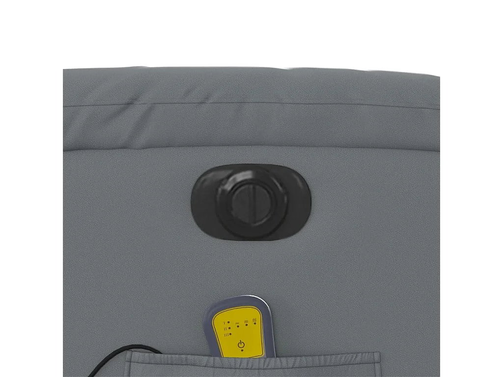 Fauteuil inclinable de massage électrique gris similicuir