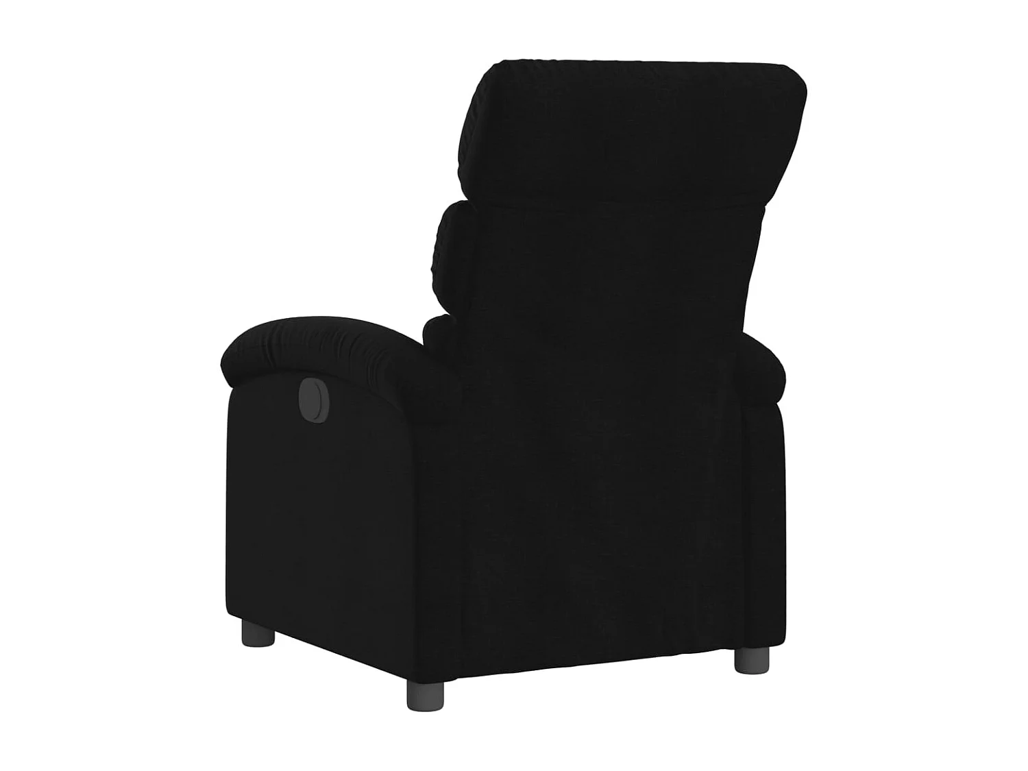 Sillón reclinable eléctrico de tela negro
