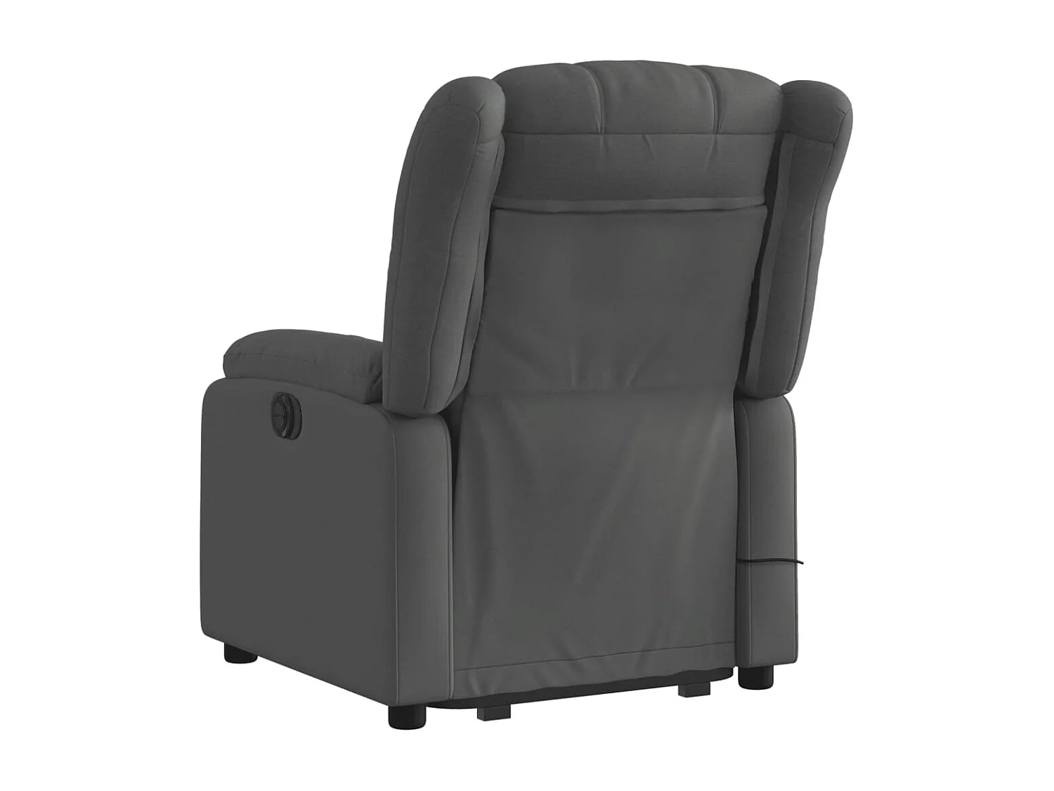 Fauteuil de massage inclinable Gris foncé Tissu
