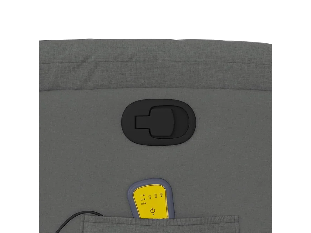 Fauteuil de massage inclinable Gris foncé Tissu