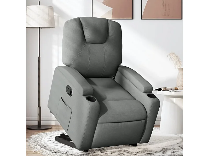 Fauteuil inclinable Gris foncé Tissu
