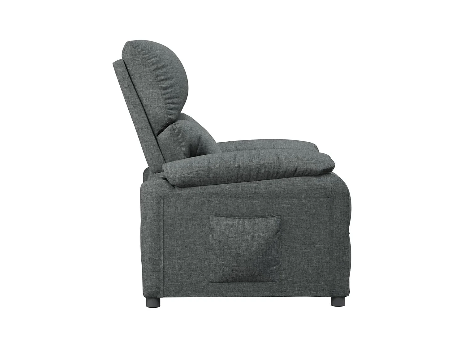 Poltrona Reclinabile in Tessuto Grigio Scuro