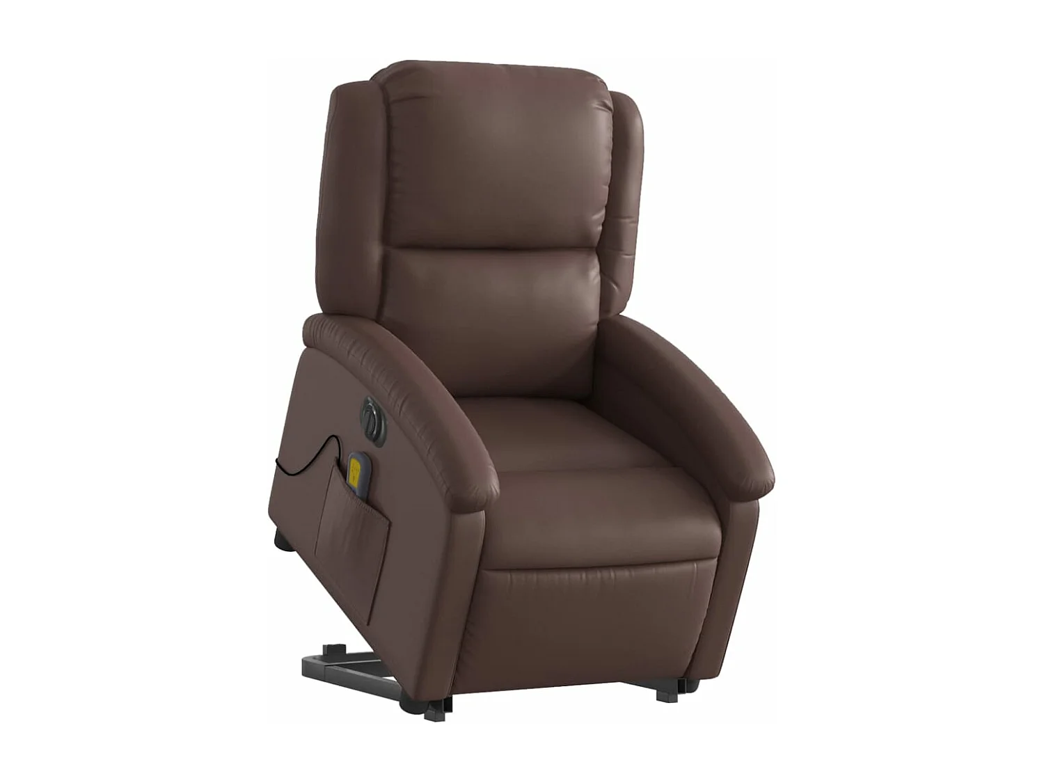 Fauteuil inclinable de massage électrique marron similicuir