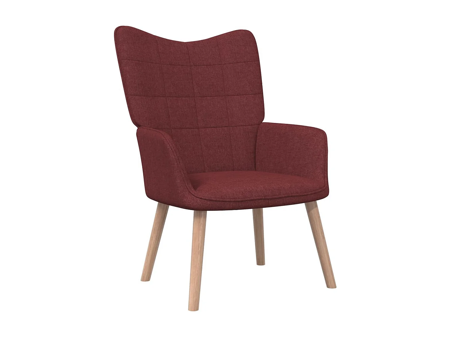 Chaise de relaxation avec tabouret Rouge bordeaux Tissu