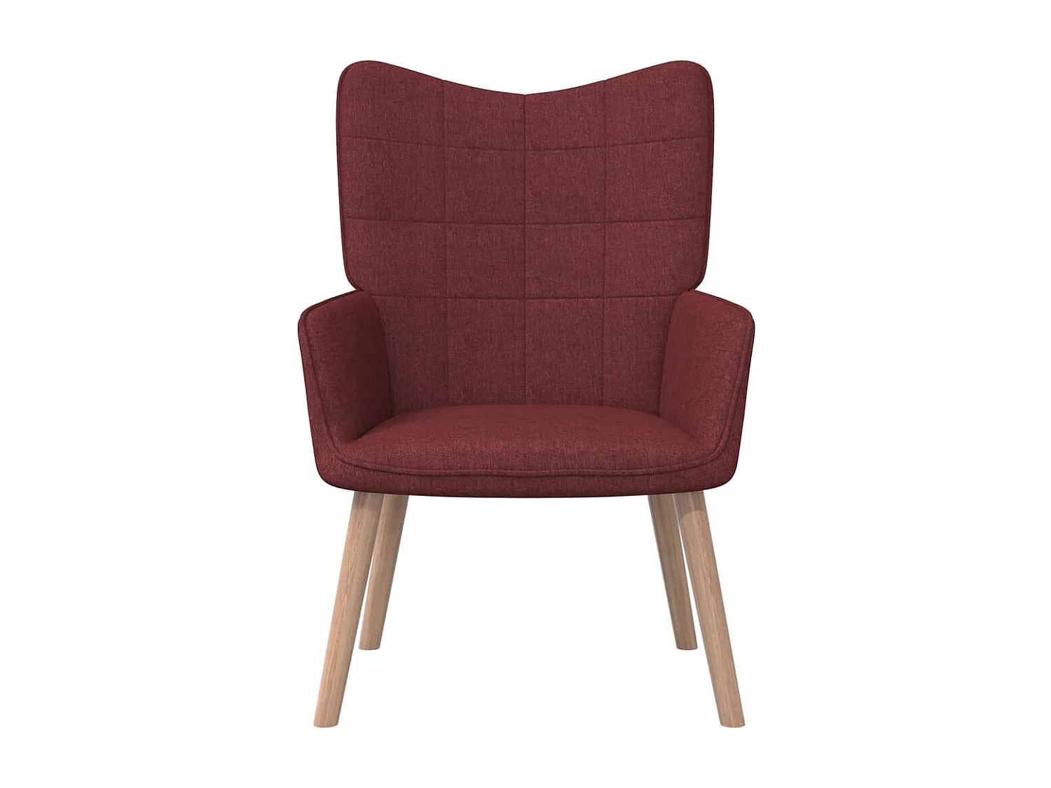 Chaise de relaxation avec tabouret Rouge bordeaux Tissu