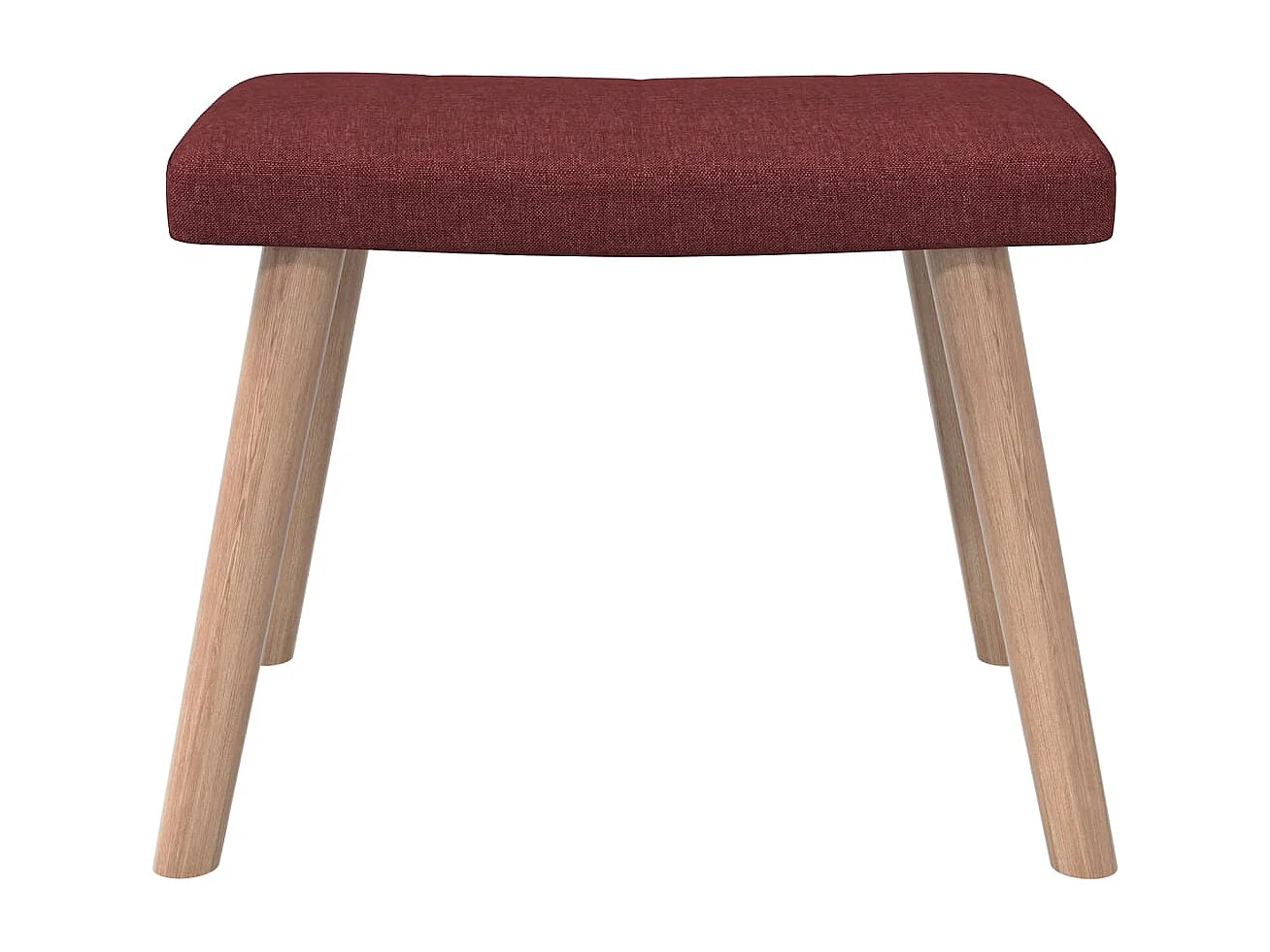 Chaise de relaxation avec tabouret Rouge bordeaux Tissu