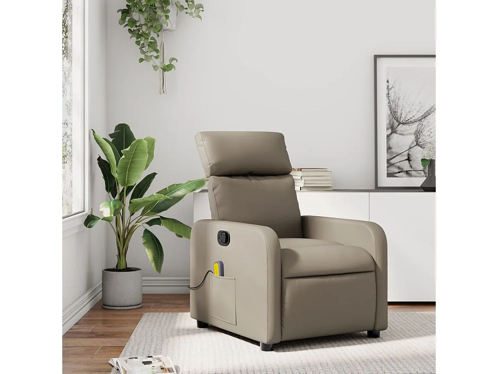 Fauteuil de massage inclinable Cappuccino Similicuir