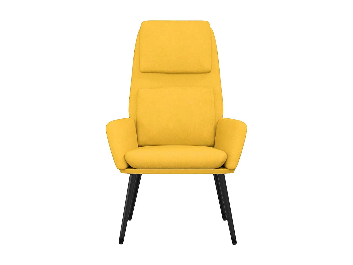 Cadeira de descanso tecido amarelo mostarda