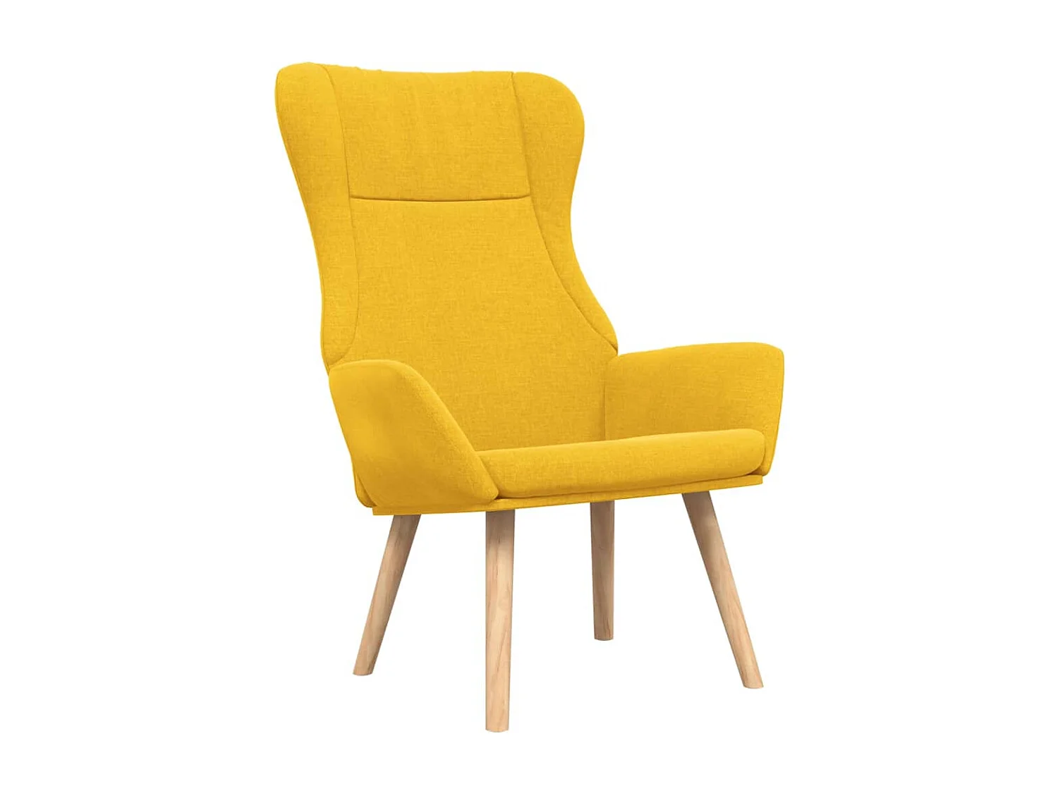 Chaise de relaxation avec repose-pied Jaune moutarde Tissu