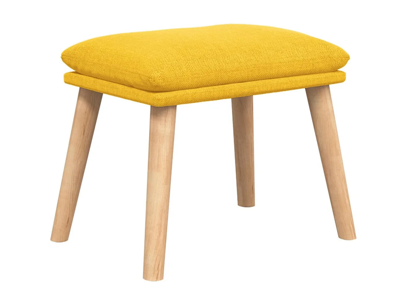 Chaise de relaxation avec repose-pied Jaune moutarde Tissu