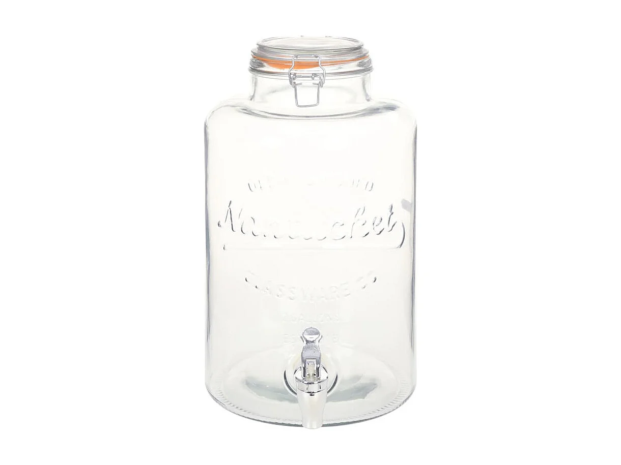 Distributeur d eau XXL avec robinet Transparent 8 L Verre