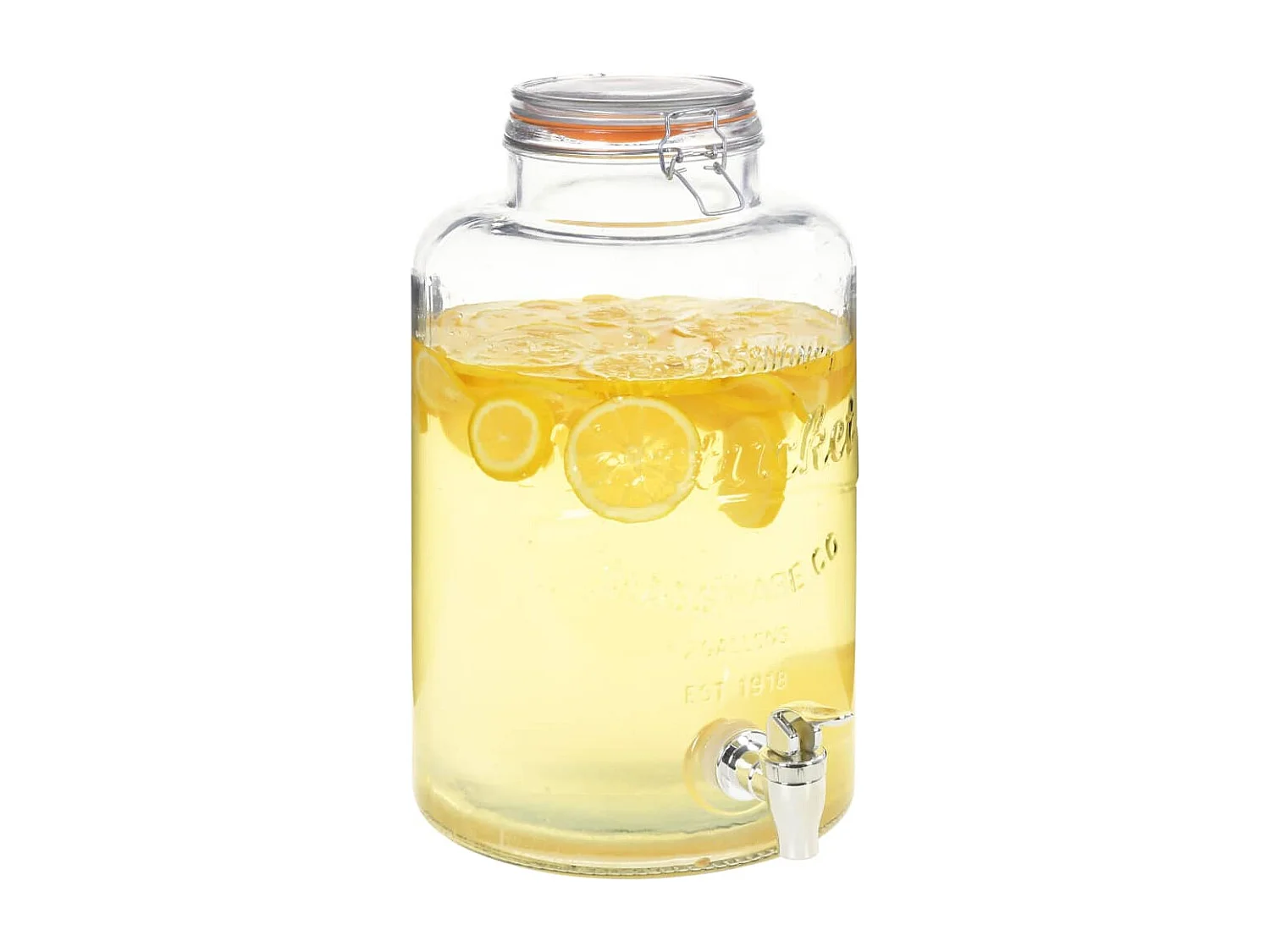 Wasserspender XXL mit Zapfhahn Transparent 8 L Glas